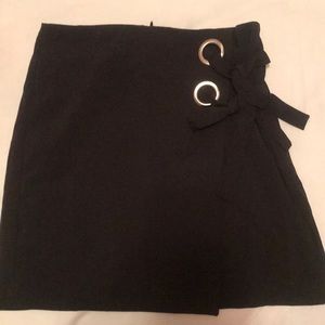 Black mini skirt